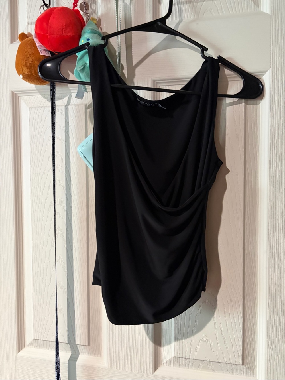 Black Draped Sleeveless Top - Nasty Gal